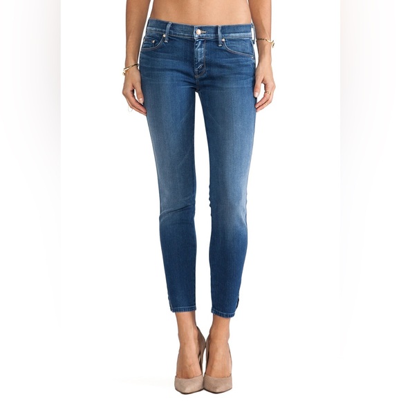 MOTHER Denim - MOTHER Denim The Vamp Skinny Stretch Jean Spiked Heels To Tractor Wheels Size 27